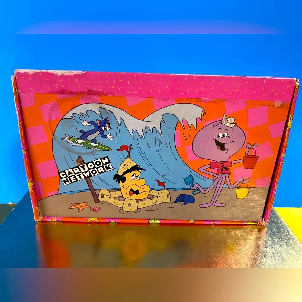 Cartoon Network 1994 Tom & Jerry, Fred Flintstone & Squiddly Diddly Pencil Box